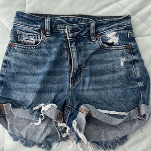 American Eagle Mom Short Distressed Denim Shorts